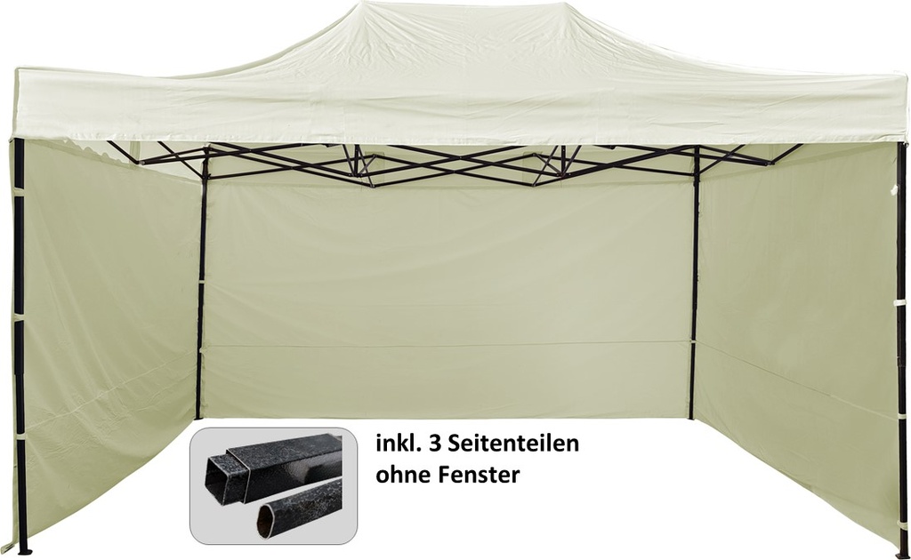 3x4,5m Profi-Zelt Faltpavillon, Stahl, 100% wasserdicht