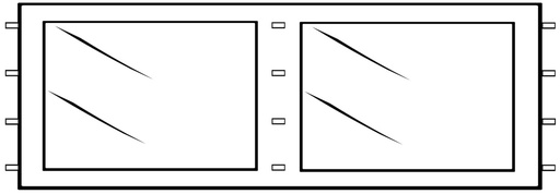 Seitenteil 6m, mit Fenster - für Alurahmen