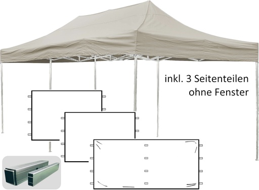 3x6m PROFI-ZELTE Faltpavillon, Alurahmen 30mm, 100% wasserdicht